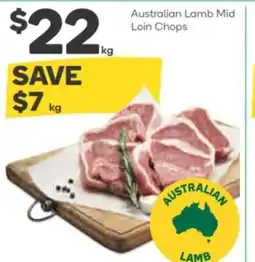 Woolworths Australian Lamb Mid Loin Chops offer