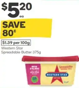 Woolworths Western Star Spreadable Butter offer