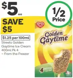 Woolworths Streets Golden Gaytime Ice Cream Pk 4 offer