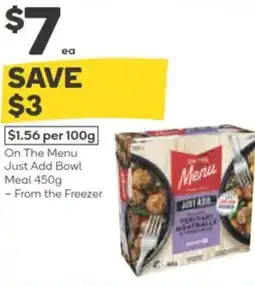 Woolworths On The Menu Just Add Bowl Meal offer