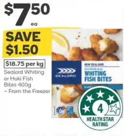 Woolworths Sealord Whiting or Hoki Fish Bites offer