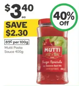 Woolworths Mutti Pasta Sauce offer
