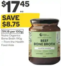 Woolworths Nutra Organics Bone Broth offer
