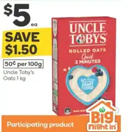 Woolworths Uncle Toby's Oats offer