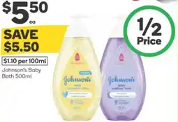 Woolworths Johnson's Baby Bath offer