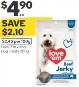 Woolworths Love 'Em Jerky Dog Treats offer