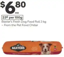 Woolworths Baxter's Fresh Dog Food Roll offer