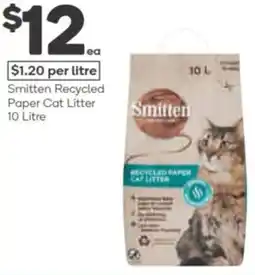Woolworths Smitten Recycled Paper Cat Litter offer