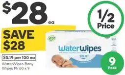 Woolworths WaterWipes Baby Wipes offer