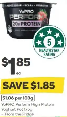 Woolworths YoPRO Perform High Protein Yoghurt Pot offer