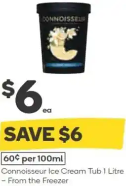 Woolworths Connoisseur Ice Cream Tub offer