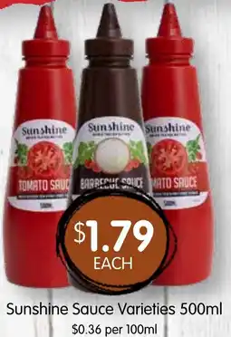 Spudshed Sunshine Sauce Varieties offer