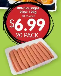 Spudshed BBQ Sausages offer