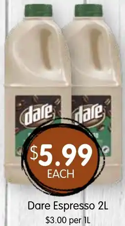 Spudshed Dare Espresso offer