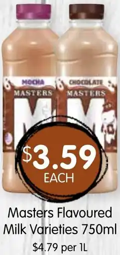 Spudshed Masters Flavoured Milk Varieties offer