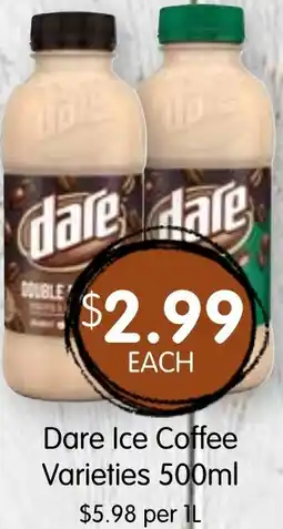 Spudshed Dare Ice Coffee Varieties offer