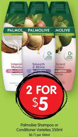 Spudshed Palmolive Shampoo or Conditioner Varieties offer