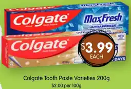 Spudshed Colgate Tooth Paste Varieties offer