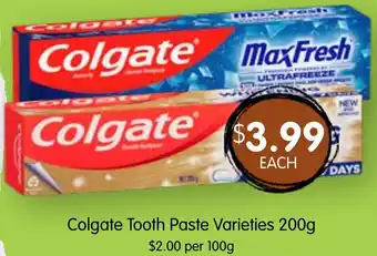 Spudshed Colgate Tooth Paste Varieties offer