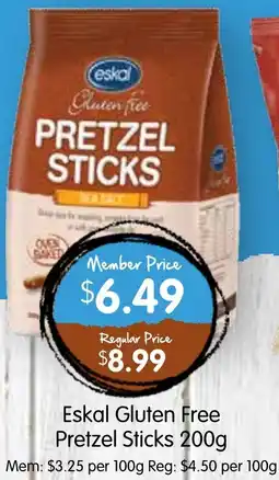 Spudshed Eskal Gluten Free Pretzel Sticks offer