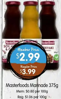 Spudshed Masterfoods Marinade offer