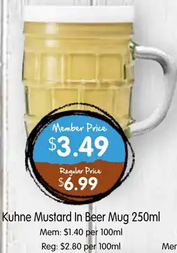 Spudshed Kuhne Mustard In Beer Mug offer