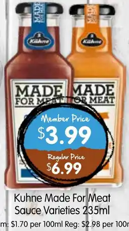 Spudshed Kuhne Made For Meat Sauce Varieties offer