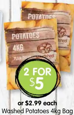 Spudshed Washed Potatoes offer