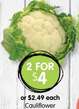 Spudshed Cauliflower offer