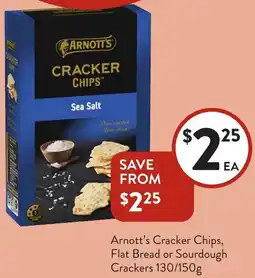 Foodworks Arnott's Cracker Chips, Flat Bread or Sourdough Crackers offer