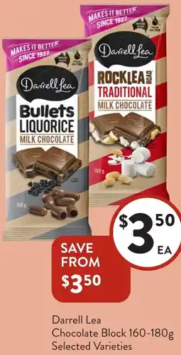 Foodworks Darrell Lea Chocolate Block offer