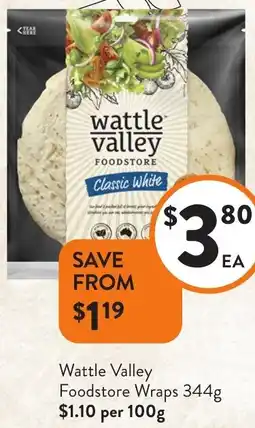 Foodworks Wattle Valley Foodstore Wraps offer