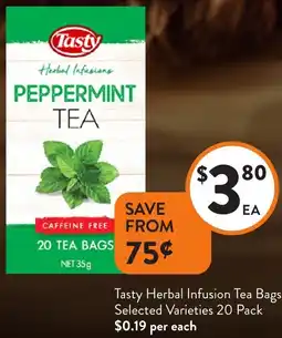 Foodworks Tasty Herbal Infusion Tea Bags offer