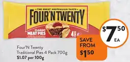 Foodworks Four'N Twenty Traditional Pies offer