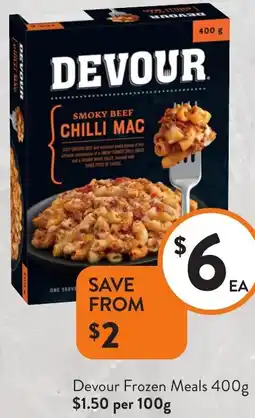 Foodworks Devour Frozen Meals offer
