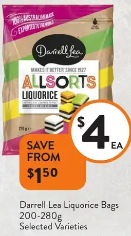 Foodworks Darrell Lea Liquorice Bags offer