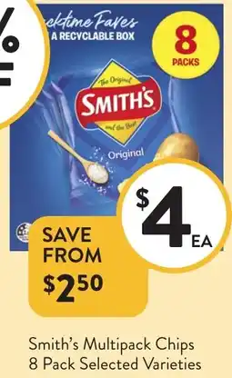 Foodworks Smith's Multipack Chips offer