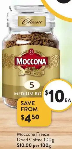 Foodworks Moccona Freeze Dried Coffee offer