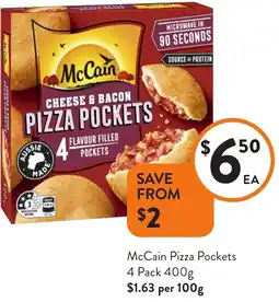 Foodworks McCain Pizza Pockets offer