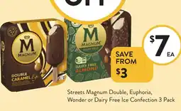 Foodworks Streets Magnum Double, Euphoria, Wonder or Dairy Free Ice Confection offer