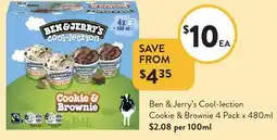 Foodworks Ben & Jerry's Cool-lection Cookie & Brownie offer