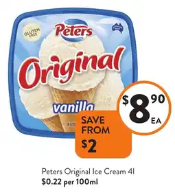 Foodworks Peters Original Ice Cream offer