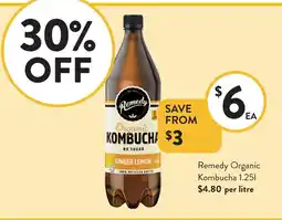 Foodworks Remedy Organic Kombucha offer