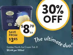 Foodworks Golden North Ice Cream Tub offer