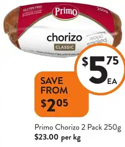 Foodworks Primo Chorizo offer