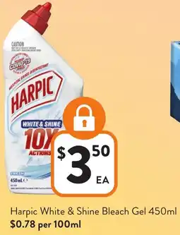 Foodworks Harpic White & Shine Bleach Gel offer