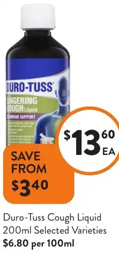 Foodworks Duro-Tuss Cough Liquid offer