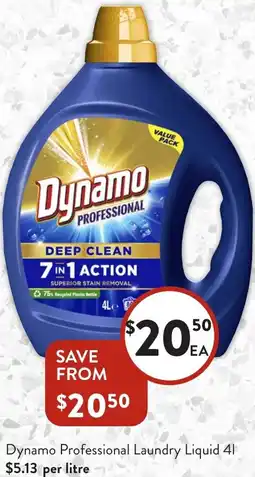 Foodworks Dynamo Professional Laundry Liquid offer