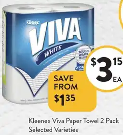 Foodworks Kleenex Viva Paper Towel offer