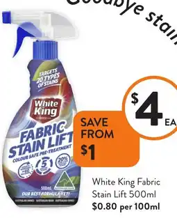 Foodworks White King Fabric Stain Lift offer